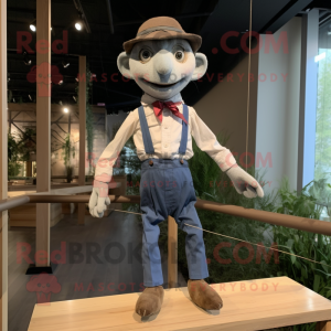 nan Tightrope Walker mascot costume character dressed with a Poplin Shirt and Ties