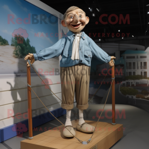 nan Tightrope Walker mascot costume character dressed with a Poplin Shirt and Ties