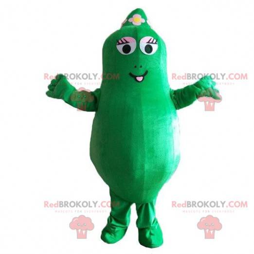 Mascote Barbalala, personagem de desenho animado verde