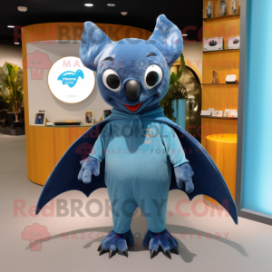 Blue Fruit Bat maskot...