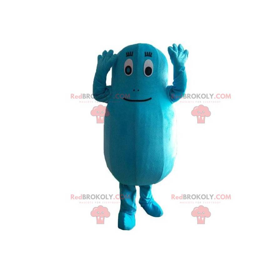 Mascotte Barbibul, personaggio blu del cartone animato