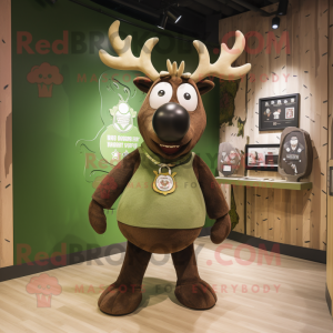 Olive Reindeer mascotte...