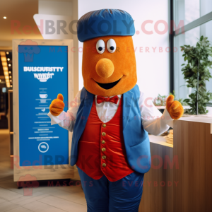 Blue Currywurst mascotte...