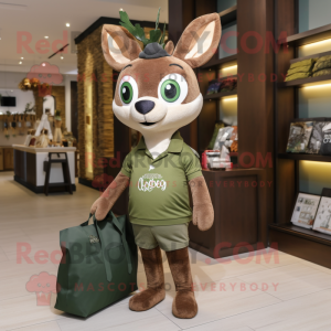 Olive Deer maskot drakt...