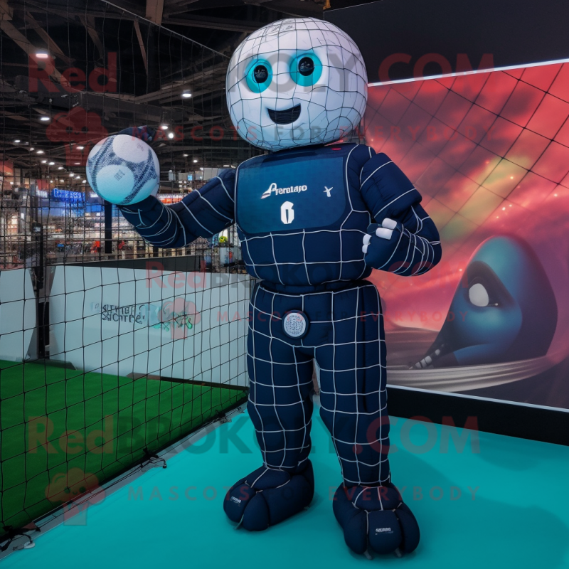 nan Volleyball Net mascot costume character dressed with a Bodysuit and Digital watches nan Volleyball Net mascot costume character dressed with a Bodysuit and Digital watches