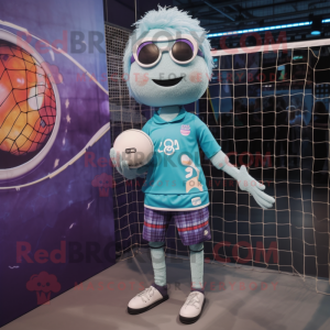nan Volleyball Net mascot costume character dressed with a Bodysuit and Digital watches