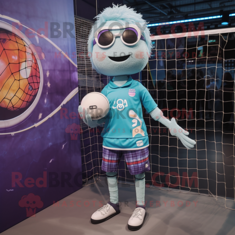 nan Volleyball Net mascot costume character dressed with a Bodysuit and Digital watches nan Volleyball Net mascot costume character dressed with a Bodysuit and Digital watches