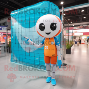 nan Volleyball Net mascot costume character dressed with a Bodysuit and Digital watches