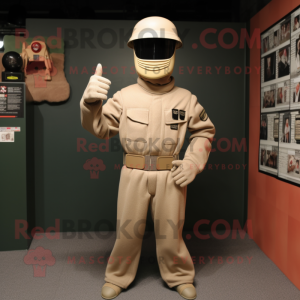 Beige Gi Joe mascotte...