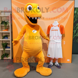 Oranje Diplodocus mascotte...