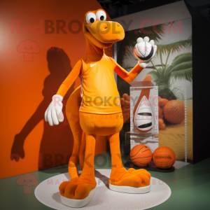Orange Diplodocus maskot...