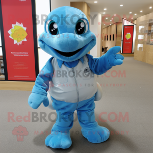 Sky Blue Turtle mascotte...