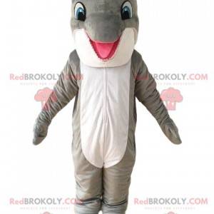 Mascot grijze en witte dolfijn, zeekostuum - Redbrokoly.com