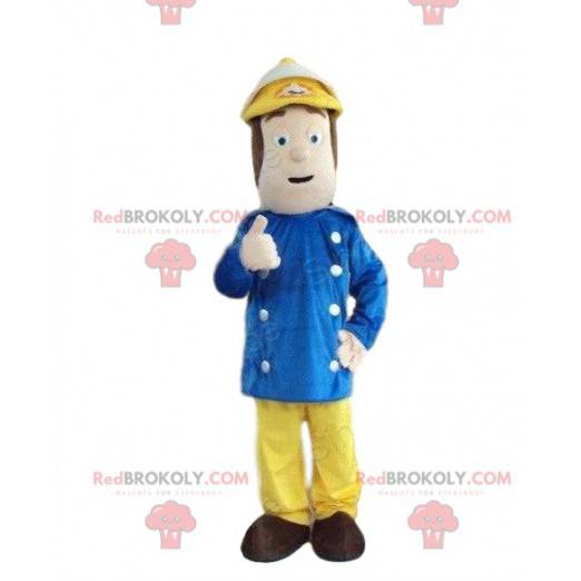 Brandweerman mascotte, vuur mascotte, vuur man - Redbrokoly.com