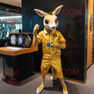 Gouden Kangaroo mascotte...