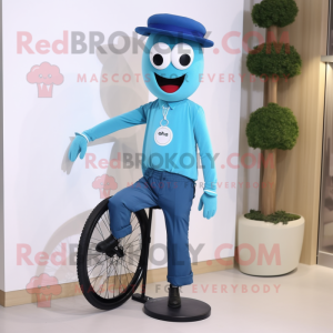 Cyan Unicyclist mascotte...