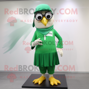 Grön Falcon maskot kostym...