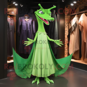 Groene Pterodactyl mascotte...