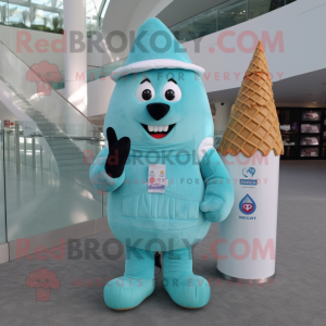 Cyan Ice Cream Cone...