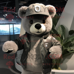 Grijze teddybeer mascotte...