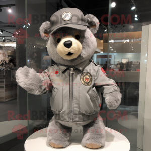 Grå bamse maskot kostume...