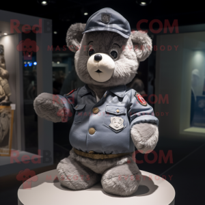Grijze teddybeer mascotte...