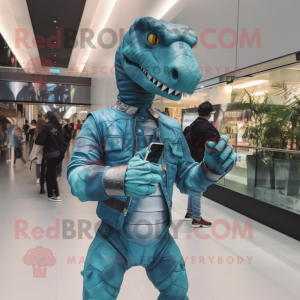 Cyan Allosaurus mascotte...