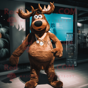 Brown Reindeer mascotte...