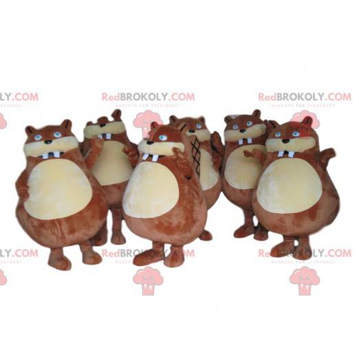 Brun bävermaskot, gnagarkostym, jättebäver - Redbrokoly.com