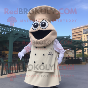 Cream Paella mascot costume character dressed with a Jacket and Cummerbunds