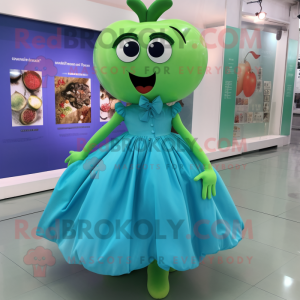 Postava maskota Cyan Apple...