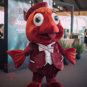 Maroon Goldfish maskot...