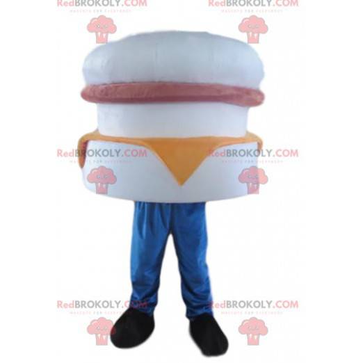 Hamburger maskot, fastfood kostume, kæmpe hamburger -