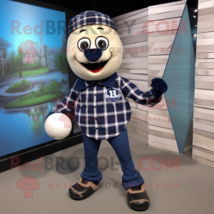 Navy Soccer Ball maskot...