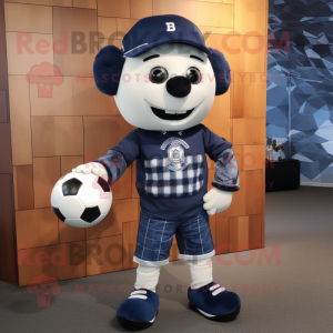 Navy Soccer Ball maskot...