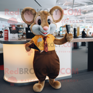 Brown Mouse mascotte...