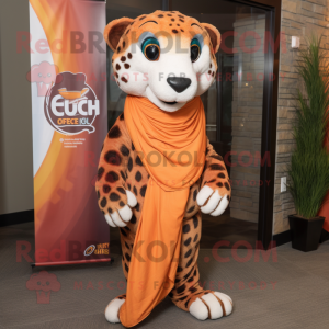 Rust Cheetah maskot kostym...