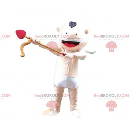 Cupido mascotte, engel kostuum, baby met een strik -