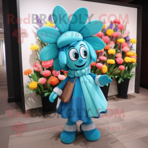 Cyan Bouquet Of Flowers...