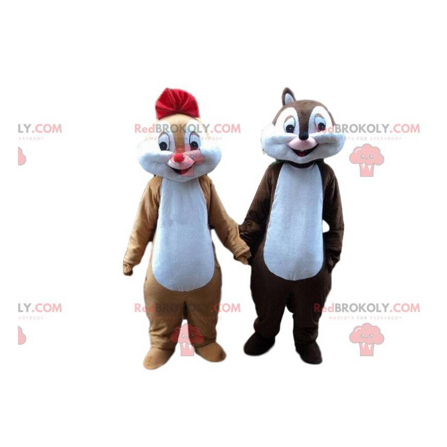 Mascottes de Tic et Tac, célèbres écureuils de dessin animé -