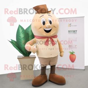 Tan Beet mascotte kostuum...