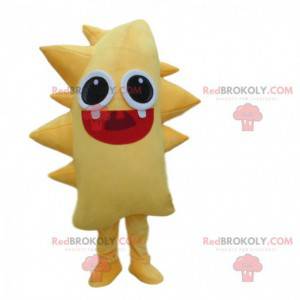 Mascotte mostro giallo, costume creatura gialla, mostro giallo