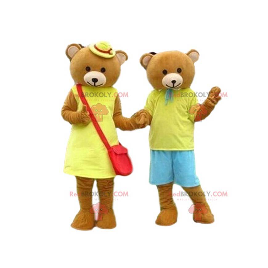 Teddybär Maskottchen, Teddybär Kostüme, Maskottchen Paar -
