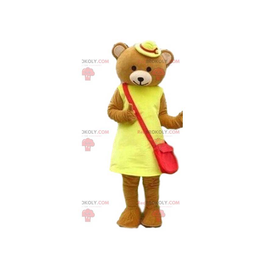 Mascota del oso de peluche, disfraz de oso femenino, mascota