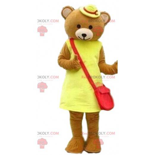 Teddy bear mascot, female bear costume, female mascot -