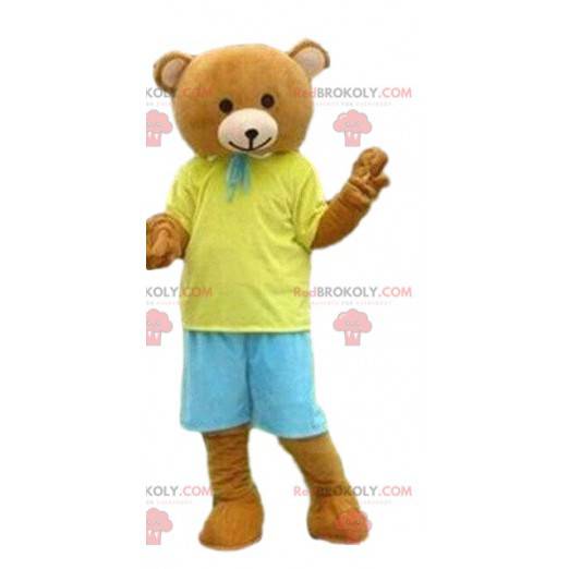 Mascota del oso, disfraz de oso de peluche, mascota de verano -