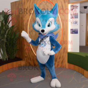 Blue Fox maskot kostume...