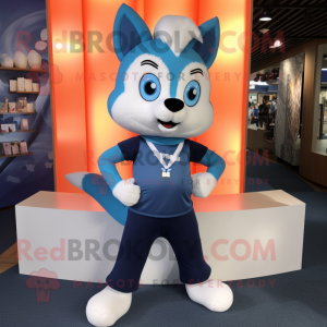 Blue Fox mascotte kostuum...