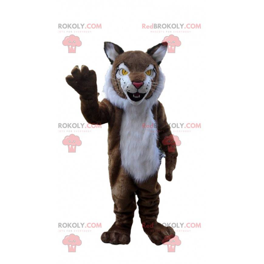 Mascotte de chat sauvage, costume de puma, déguisement de tigre