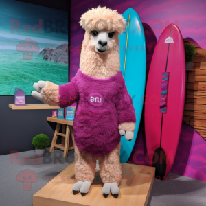 Magenta Alpaca mascotte...